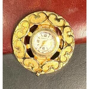 VTG Women's Baroness 17 Jewel Pendant Watch, Gold Tone, Hand Wound